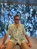 Printed Short-Sleeve Shirt – 100% Satin Viscose