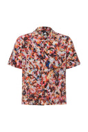 Printed Short-Sleeve Shirt – 100% Satin Viscose