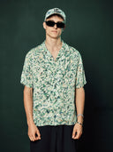 Printed Short-Sleeve Shirt – 100% Satin Viscose