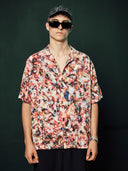 Printed Short-Sleeve Shirt – 100% Satin Viscose